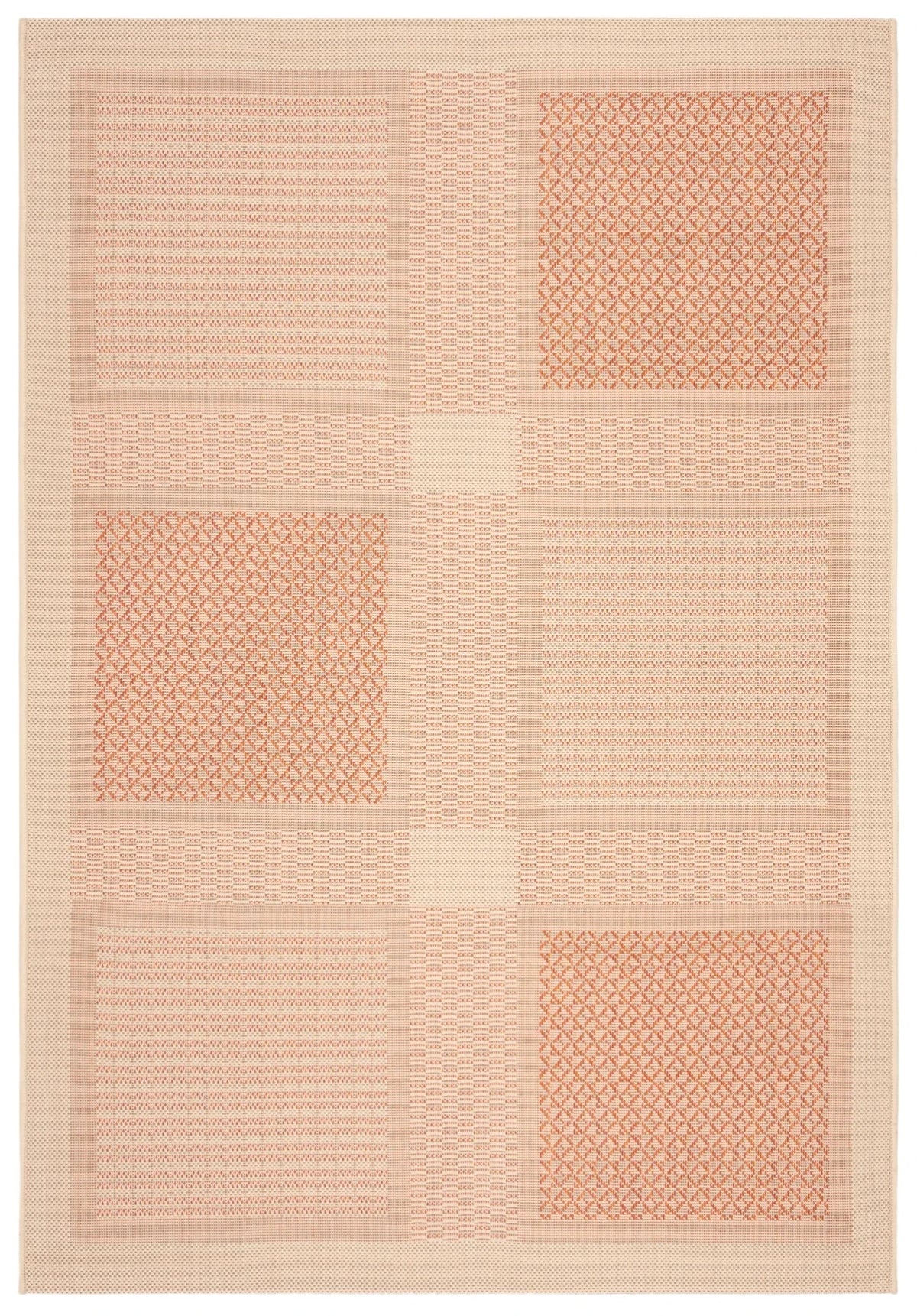 Safavieh Courtyard 4'-0" x 5'-7" Rug in Natural / Terra
