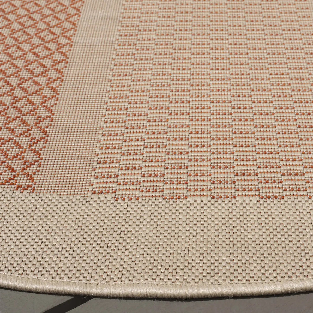 Safavieh Courtyard 6'-7" x 6'-7" Rug in Natural / Terra