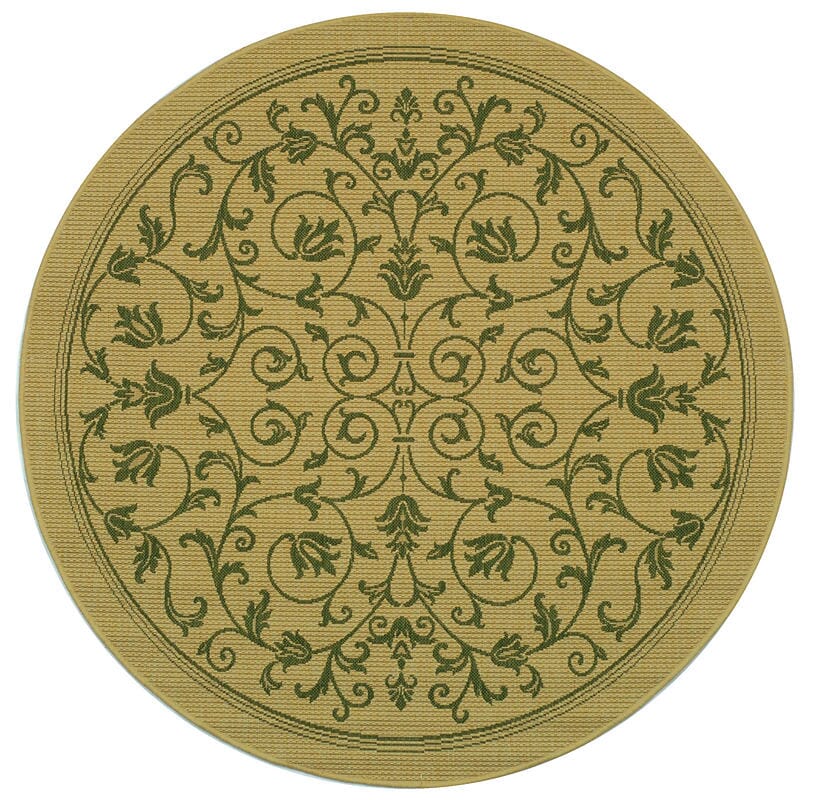 Safavieh Courtyard cy2098 - 1e01 Natural / Olive Rugs - Safavieh - cy2098 - 1e01 - 6