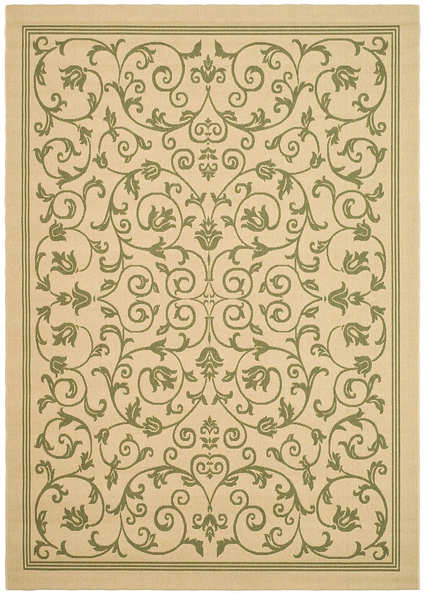Safavieh Courtyard cy2098 - 1e01 Natural / Olive Rugs - Safavieh - cy2098 - 1e01 - 6