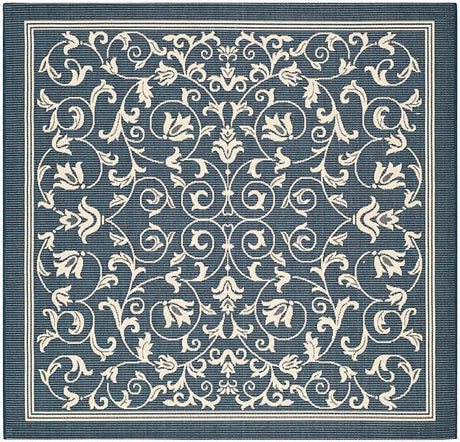 Safavieh Courtyard Cy2098 - 268 Navy / Beige Rugs - Safavieh - cy2098 - 268 - 7sq