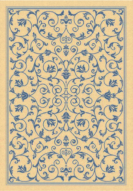 Safavieh Courtyard cy2098 - 3101 Natural / Blue Rugs - Safavieh - cy2098 - 3101 - 0
