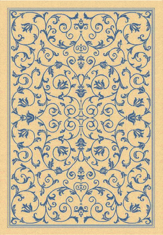 Safavieh Courtyard cy2098 - 3101 Natural / Blue Rugs - Safavieh - cy2098 - 3101 - 0