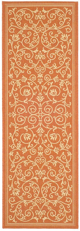 Safavieh Courtyard cy2098 - 3202 Terracotta / Natural Rugs - Safavieh - cy2098 - 3202 - 27