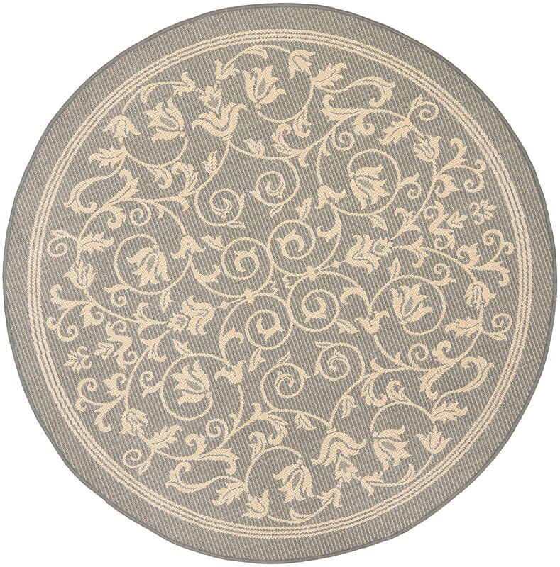 Safavieh Courtyard Cy2098 - 3606 Grey / Natural Rugs - Safavieh - cy2098 - 3606 - 5r