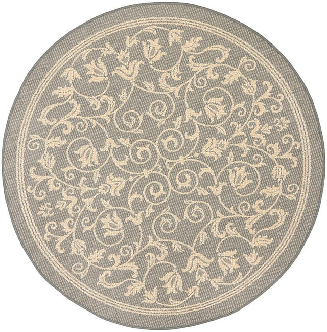 Safavieh Courtyard Cy2098 - 3606 Grey / Natural Rugs - Safavieh - cy2098 - 3606 - 5r