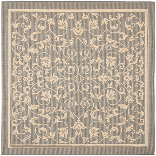 Safavieh Courtyard Cy2098 - 3606 Grey / Natural Rugs - Safavieh - cy2098 - 3606 - 7sq