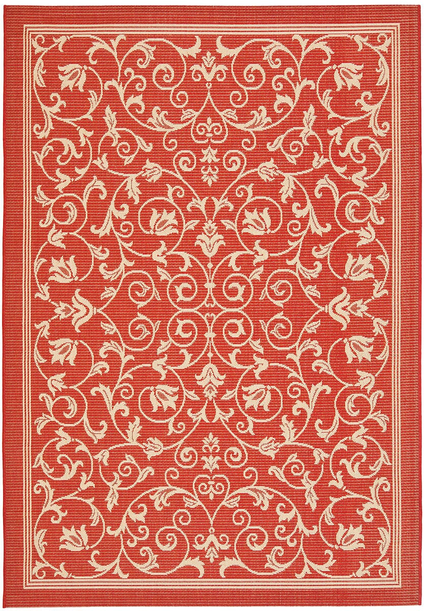 Safavieh Courtyard Cy2098 - 3707 Red / Natural Rugs - Safavieh - cy2098 - 3707 - 2