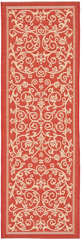 Safavieh Courtyard Cy2098 - 3707 Red / Natural Rugs - Safavieh - cy2098 - 3707 - 27
