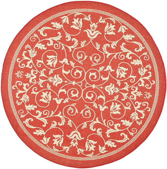 Safavieh Courtyard Cy2098 - 3707 Red / Natural Rugs - Safavieh - cy2098 - 3707 - 5r