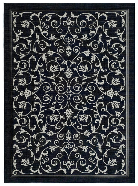Safavieh Courtyard cy2098 - 3908 Black / Sand Rugs - Safavieh - cy2098 - 3908 - 6