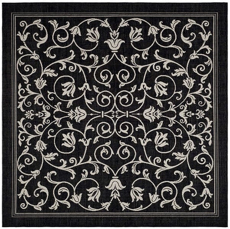 Safavieh Courtyard cy2098 - 3908 Black / Sand Rugs - Safavieh - cy2098 - 3908 - 7sq