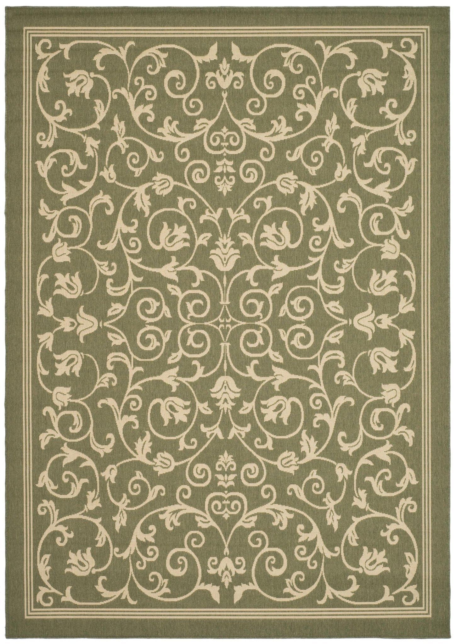 Safavieh Courtyard Cy2098 Olive/Natural Rug - Safavieh - cy2098 - 1e06 - 28