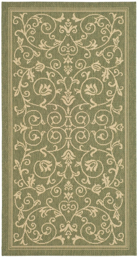 Safavieh Courtyard Cy2098 Olive/Natural Rug - Safavieh - cy2098 - 1e06 - 4r