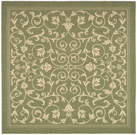 Safavieh Courtyard Cy2098 Olive/Natural Rug - Safavieh - cy2098 - 1e06 - 4sq