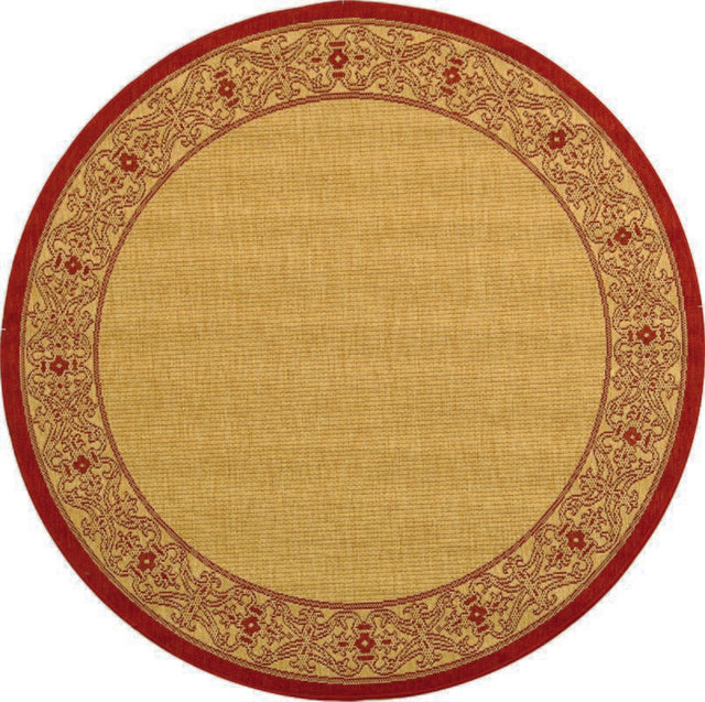 Safavieh Courtyard cy2099 - 3701 Beige / Red Rugs - Safavieh - cy2099 - 3701 - 5r