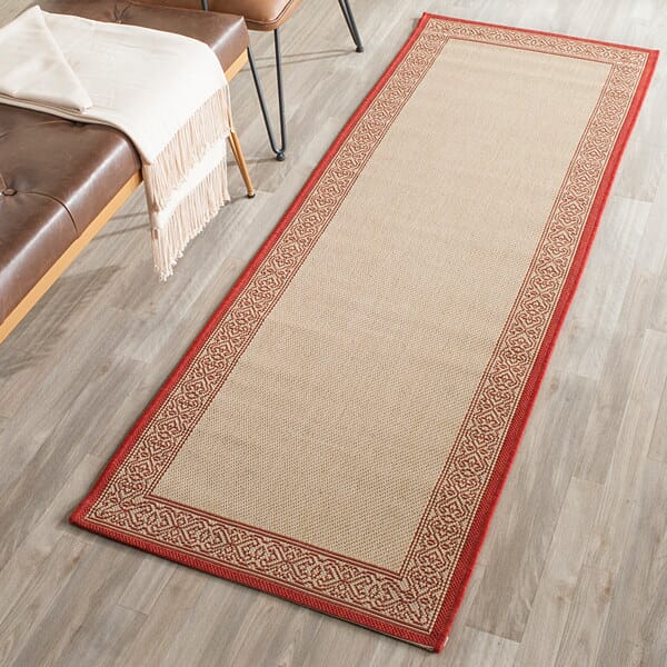 Safavieh Courtyard cy2099 - 3701 Beige / Red Rugs - Safavieh - cy2099 - 3701 - 5r