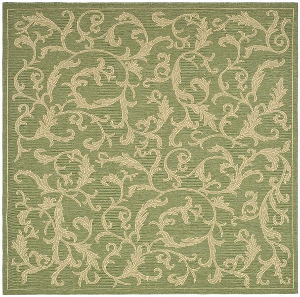 Safavieh Courtyard cy2653 - 1e06 Olive / Natural Rugs - Safavieh - cy2653 - 1e06 - 7sq