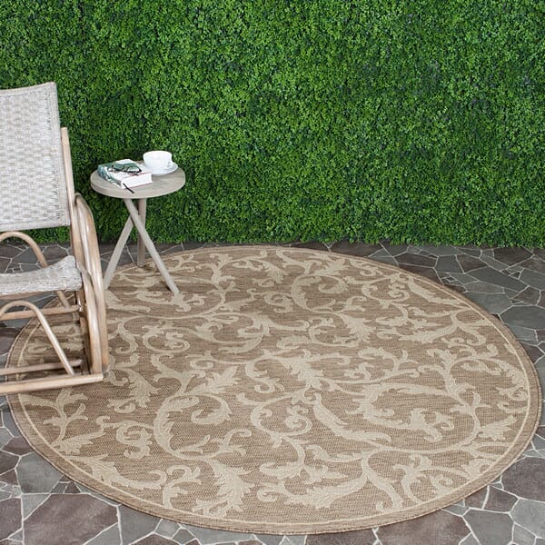 Safavieh Courtyard cy2653 - 3009 Brown / Natural Rugs - Safavieh - cy2653 - 3009 - 7sq