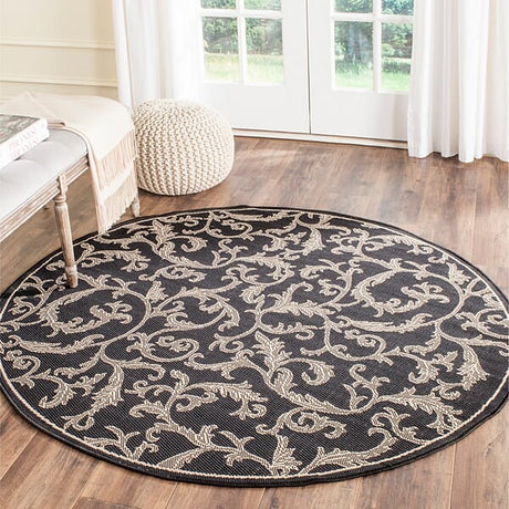 Safavieh Courtyard cy2653 - 3908 Black / Sand Rugs - Safavieh - cy2653 - 3908 - 7sq