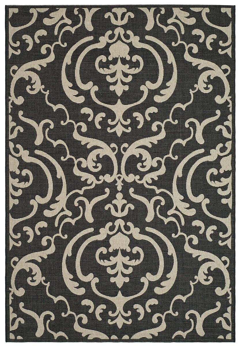 Safavieh Courtyard cy2663 - 3908 Sand / Black Rugs - Safavieh - cy2663 - 3908 - 2