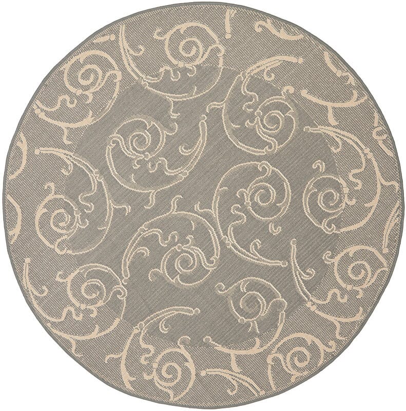 Safavieh Courtyard Cy2665 - 3606 Grey / Natural Rugs - Safavieh - cy2665 - 3606 - 5r