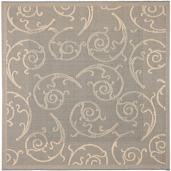 Safavieh Courtyard Cy2665 - 3606 Grey / Natural Rugs - Safavieh - cy2665 - 3606 - 7sq