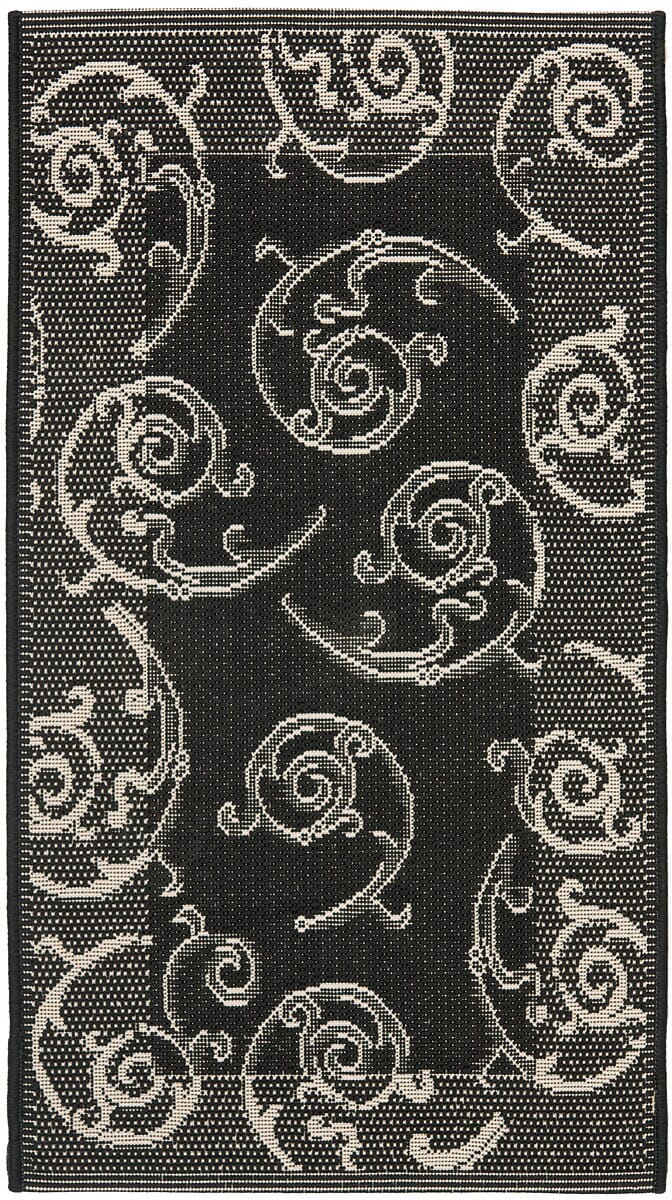 Safavieh Courtyard cy2665 - 3908 Black / Sand Rugs - Safavieh - cy2665 - 3908 - 5r
