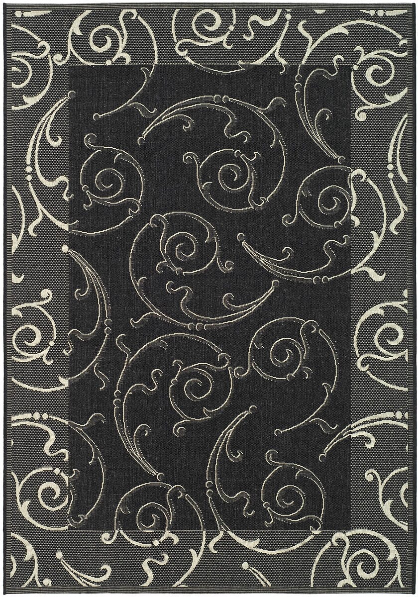 Safavieh Courtyard cy2665 - 3908 Black / Sand Rugs - Safavieh - cy2665 - 3908 - 5r