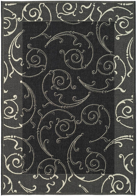 Safavieh Courtyard cy2665 - 3908 Black / Sand Rugs - Safavieh - cy2665 - 3908 - 5r
