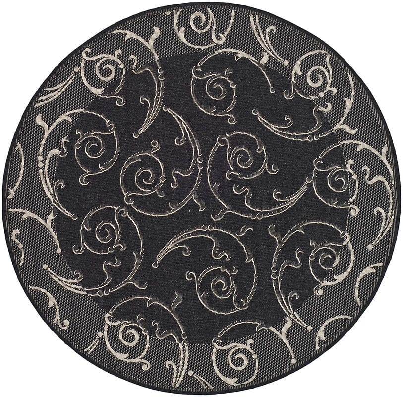 Safavieh Courtyard cy2665 - 3908 Black / Sand Rugs - Safavieh - cy2665 - 3908 - 5r