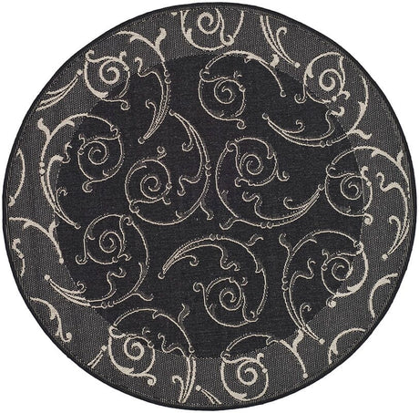 Safavieh Courtyard cy2665 - 3908 Black / Sand Rugs - Safavieh - cy2665 - 3908 - 5r