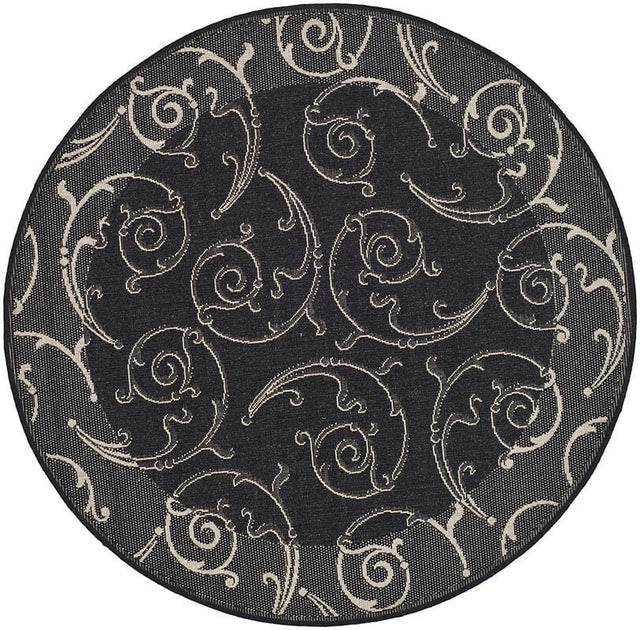 Safavieh Courtyard cy2665 - 3908 Black / Sand Rugs - Safavieh - cy2665 - 3908 - 5r