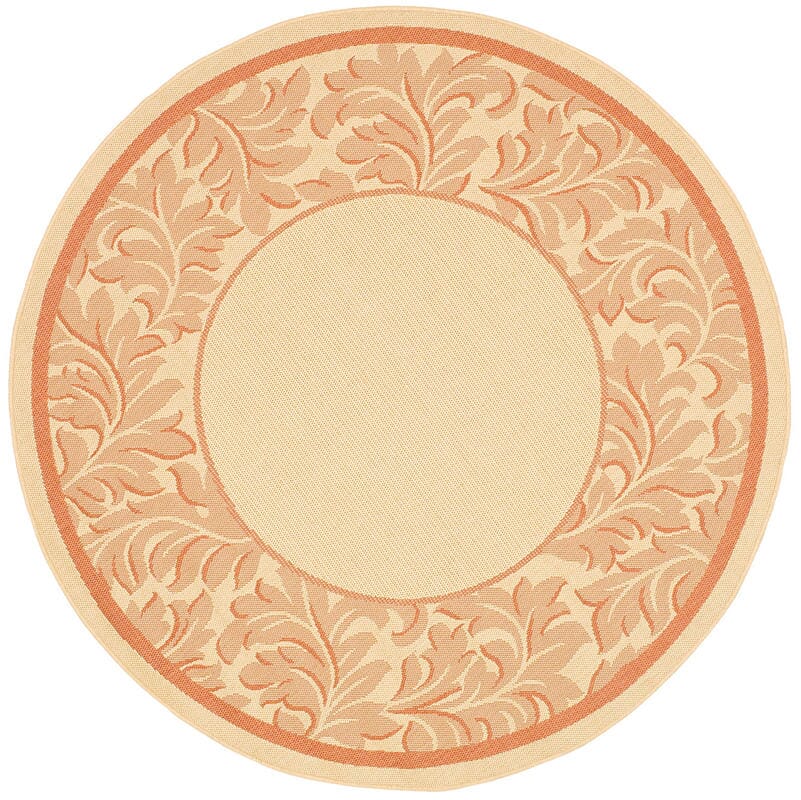 Safavieh Courtyard Cy2666 - 3201 Terracotta / Natural Rugs - Safavieh - cy2666 - 3201 - 7r