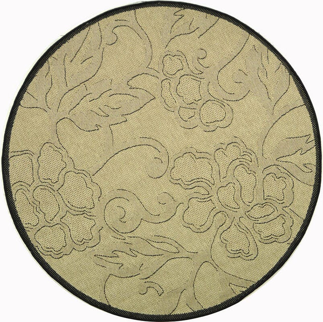 Safavieh Courtyard cy2726 - 3901 Sand / Black Rugs - Safavieh - cy2726 - 3901 - 5r