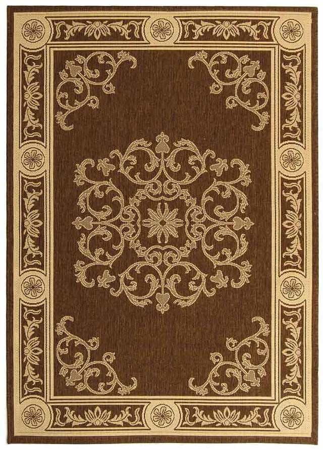 Safavieh Courtyard cy2914 - 3409 Chocolate / Natural Rugs - Safavieh - cy2914 - 3409 - 5r