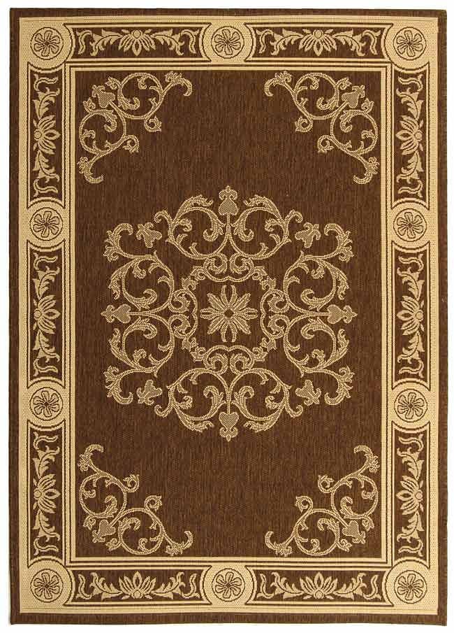 Safavieh Courtyard cy2914 - 3409 Chocolate / Natural Rugs - Safavieh - cy2914 - 3409 - 5r