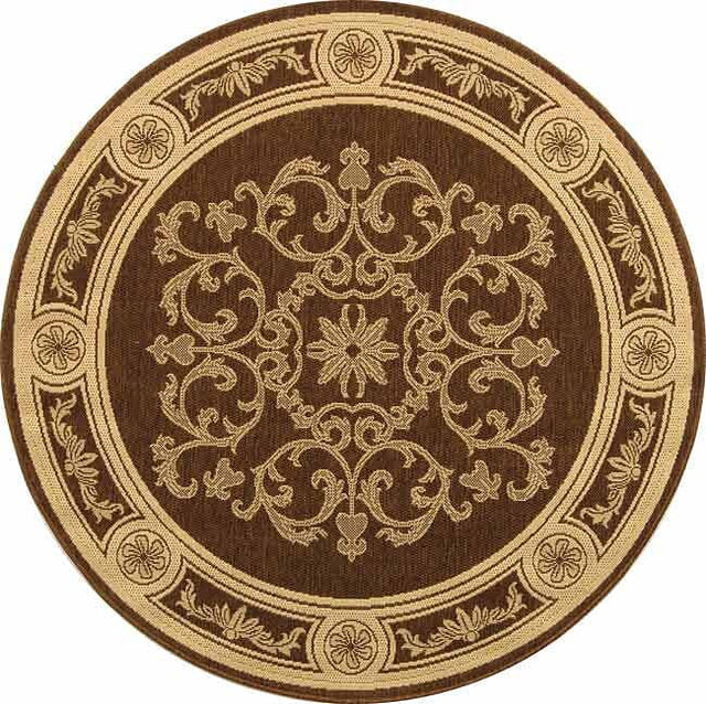 Safavieh Courtyard cy2914 - 3409 Chocolate / Natural Rugs - Safavieh - cy2914 - 3409 - 5r