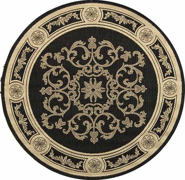 Safavieh Courtyard cy2914 - 3908 Black / Sand Rugs - Safavieh - cy2914 - 3908 - 5r