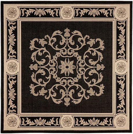 Safavieh Courtyard cy2914 - 3908 Black / Sand Rugs - Safavieh - cy2914 - 3908 - 7sq