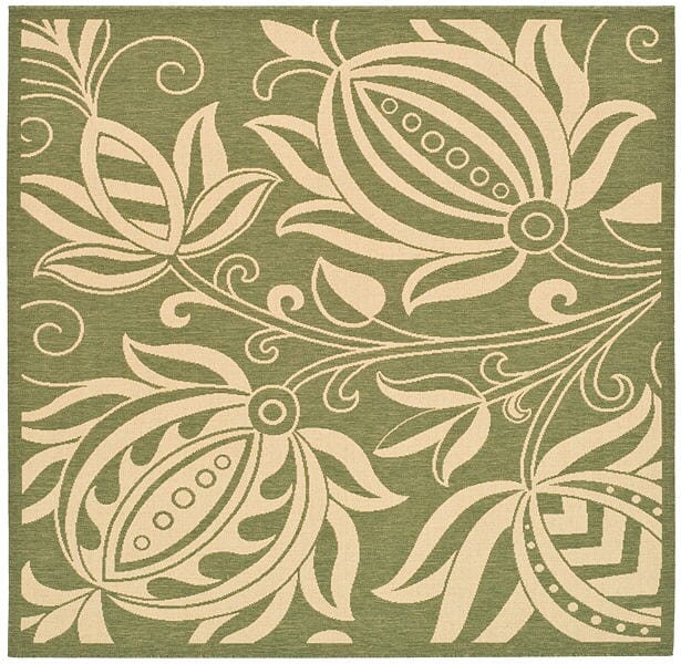 Safavieh Courtyard cy2961 - 1e06 Olive / Natural Rugs - Safavieh - cy2961 - 1e06 - 7sq