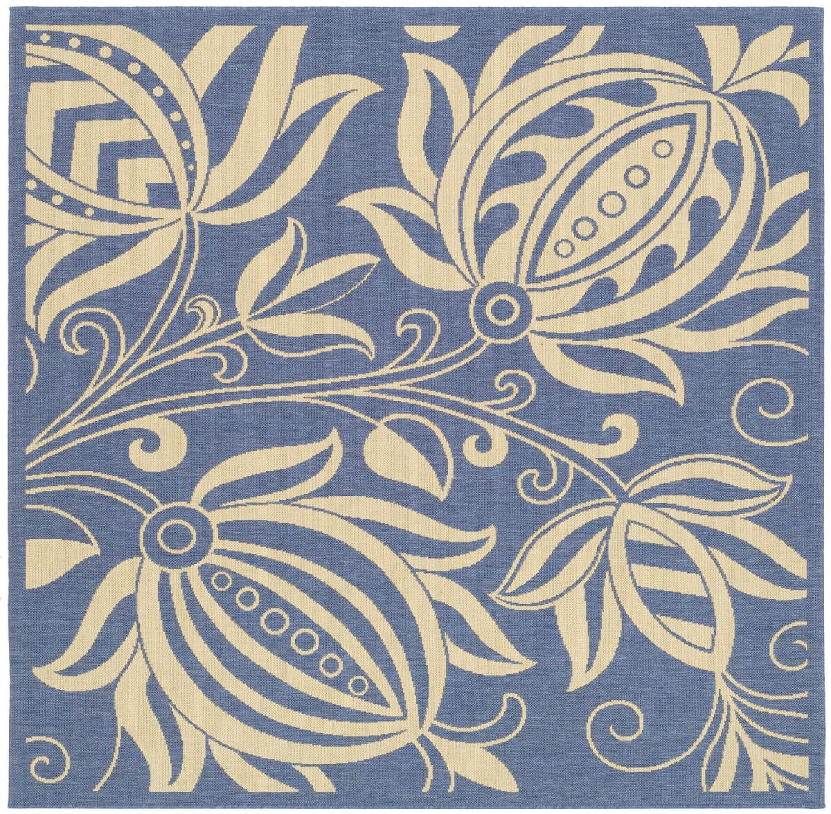 Safavieh Courtyard cy2961 - 3103 Blue / Natural Rugs - Safavieh - cy2961 - 3103 - 6