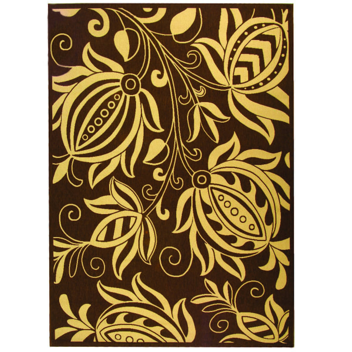 Safavieh Courtyard cy2961 - 3409 Chocolate / Natural Rugs - Safavieh - cy2961 - 3409 - 0