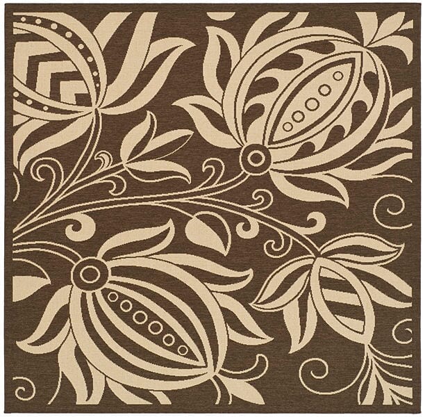 Safavieh Courtyard cy2961 - 3409 Chocolate / Natural Rugs - Safavieh - cy2961 - 3409 - 7sq