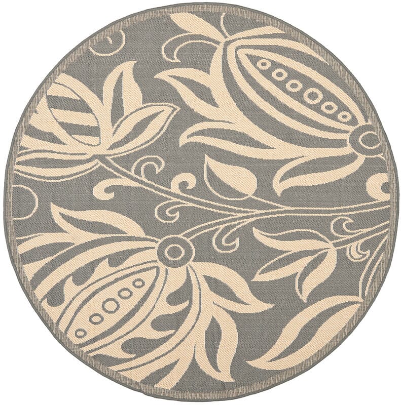 Safavieh Courtyard Cy2961 - 3606 Grey / Natural Rugs - Safavieh - cy2961 - 3606 - 5r