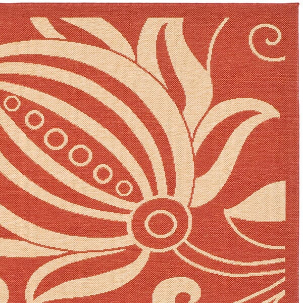 Safavieh Courtyard cy2961 - 3707 Red / Natural Rugs - Safavieh - cy2961 - 3707 - 0