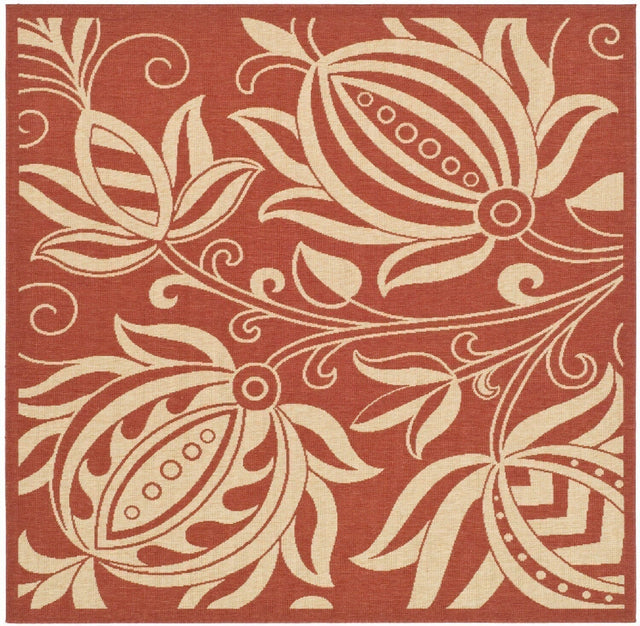 Safavieh Courtyard cy2961 - 3707 Red / Natural Rugs - Safavieh - cy2961 - 3707 - 6