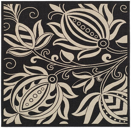 Safavieh Courtyard cy2961 - 3908 Black / Sand Rugs - Safavieh - cy2961 - 3908 - 7sq