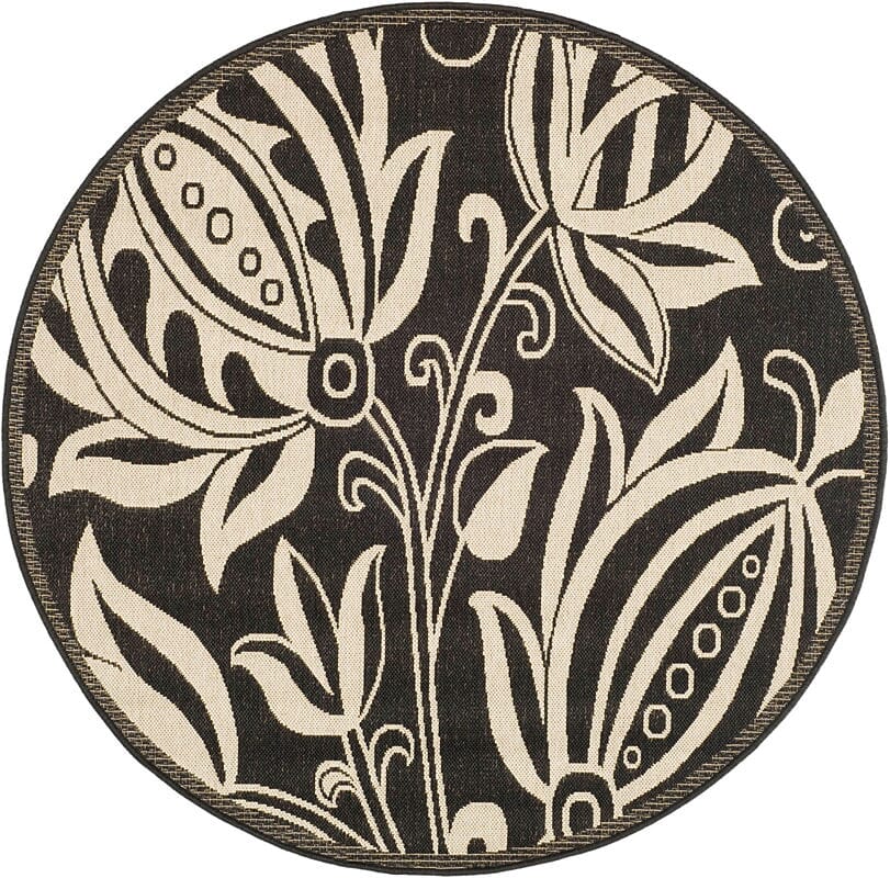 Safavieh Courtyard cy2961 - 3908 Black / Sand Rugs - Safavieh - cy2961 - 3908 - 8r