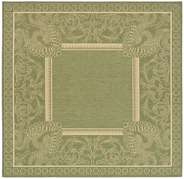 Safavieh Courtyard cy2965 - 1e06 Olive / Natural Rugs - Safavieh - cy2965 - 1e06 - 7sq